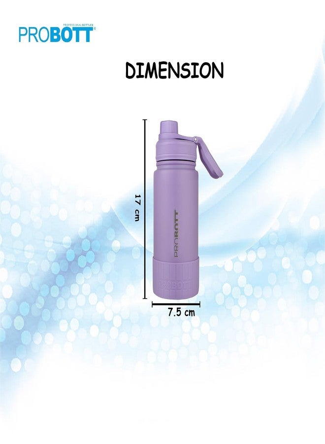 Probott Class 360ml Thermoses Vacuum Insulated Flask Bottle for 3-5 Yrs Kid, Stainless Steel Water Bottles for Kids, Purple | Sports Cap | Hot & Cold | Leak Proof | Perfect for Toddlers - Image 2